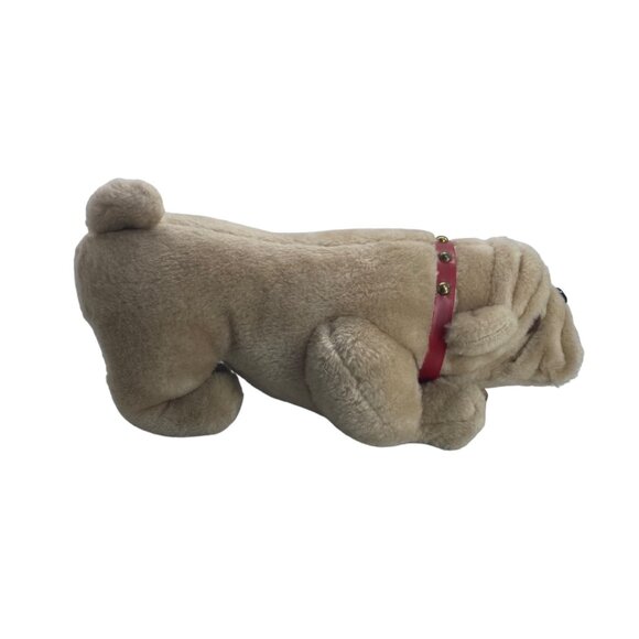 Vtg The Rushton Company Bulldog Dog Plush Stuffed Animal 14"x7" Laying Down RARE - Picture 4 of 5